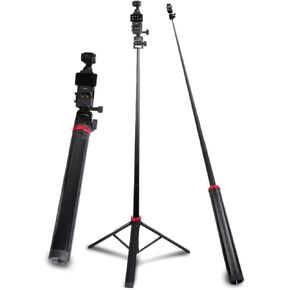 80" Tripod & Selfie Stick for DJI Osmo Pocket 3，Expandable Selfie Stick Tripod Accessory for DJI Osmo Pocket3