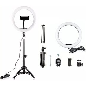 Light 12Inch Lamp Dimmable with Tripod for Studio Photography Makeup Lighting Ringlight