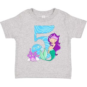 inktastic Fifth Birthday Mermaid Toddler T-Shirt