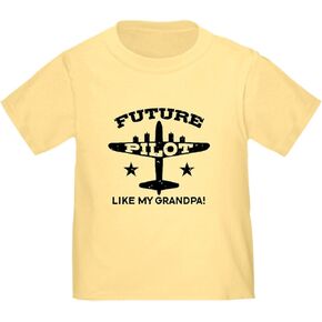 CafePress Future Pilot Like My Grandpa Toddler T Shirt Cute Toddler Graphic Tee, 100% Cotton