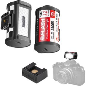 Ttartisan M01 Mini Camera Flash ، 5600K ± 200k GN12 مع 4 مستويات طاقة ، بطارية ليثيوم مدمجة ، فلاش لكاميرا Sony Fujifilm Canon Nikon Olympus
