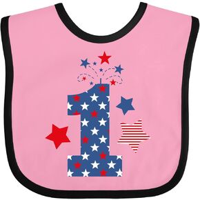 inktastic Firecracker 1st Birthday Baby Bib