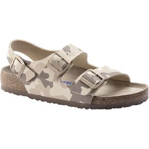 Birkenstock Women's Milano Soft Foodbed Sandal, Desert Soil Gray/Taupe, Size 40 N EU (9-9.5 N US Women)