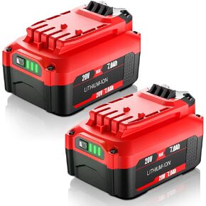 POWTREE 2Pack CMCB206 7.0Ah Battery Combo Set for for Craftsman-V20 20V Max Battery CMCB204 CMCB205 CMCB202 CMCB202-2 CMCB201 CMCB206 CMCD700C (Only for V20 Series Tools)