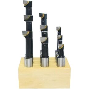 F1-12mm Bar Boring Hole Boring Bar Set Tungsten Carbide Bar Boring Head MT2 MT3 R8 BT NT Boring Bar Set Boring Device 9pcs