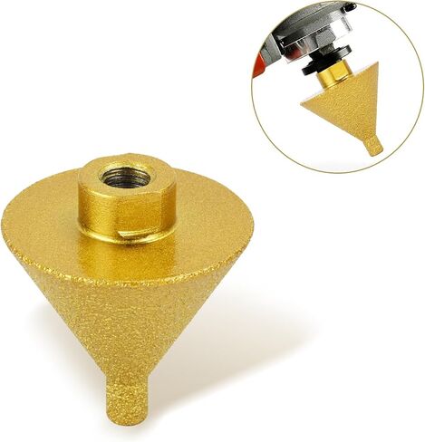 Diamond Beveling Chamfer Bit, Diamond Cone Tile Bit 2'' (50mm) Countersink Drill Bit for Hole Enlarging Trimming in Tile Granite Marble Ceramic Wood Chamfer Bits for Drill M10 Thread in Saudi Arabia