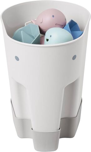 Ellie Bath Toy Storage Scoop | Baby & Toddler Bath Toy Drying Caddy with Drip Tray - Taupe in Kuwait