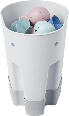 Ellie Bath Toy Storage Scoop | Baby & Toddler Bath Toy Drying Caddy with Drip Tray - Taupe in Kuwait