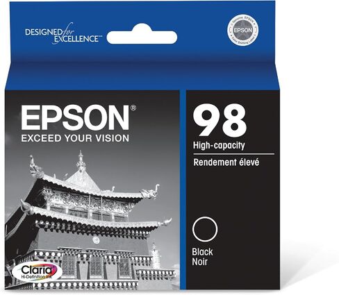 EPSON 98 Claria Hi-Definition Ink High Capacity Black Cartridge (T098120) Works with Artisan-700, 710, 725, 730, 800, 810, 835, 837 in Saudi Arabia
