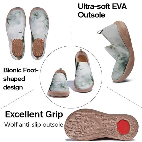Onehorse Women's Sneakers Casual Travel Shoes Slip-On Lightweight Comfortable Artistic Flowers Loafers in Saudi Arabia