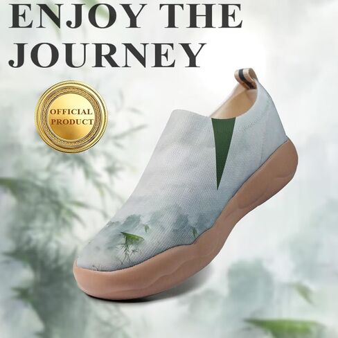 Onehorse Women's Sneakers Casual Travel Shoes Slip-On Lightweight Comfortable Artistic Flowers Loafers in Saudi Arabia