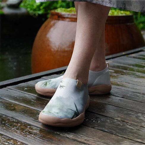 Onehorse Women's Sneakers Casual Travel Shoes Slip-On Lightweight Comfortable Artistic Flowers Loafers in Saudi Arabia