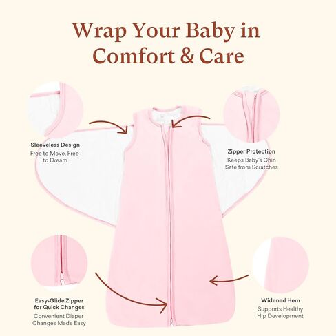1.0 TOG Swaddle Sleep Sack, Adjustable Wearable Blanket for Infants Newborns 0-6 Months in Kuwait