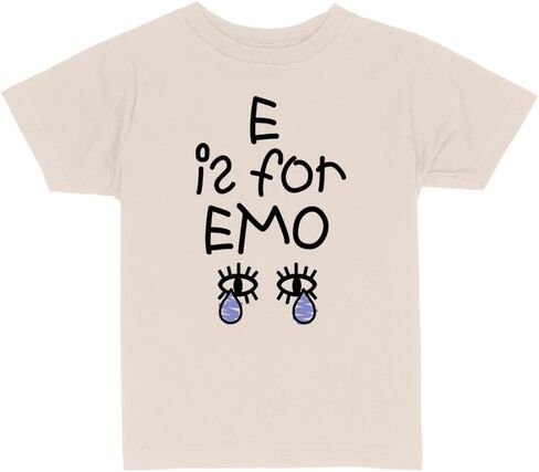 E is for Emo Toddler Kids T-Shirt in Saudi Arabia