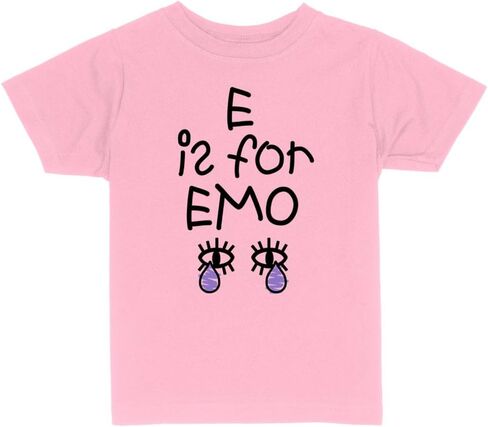E is for Emo Toddler Kids T-Shirt in Saudi Arabia