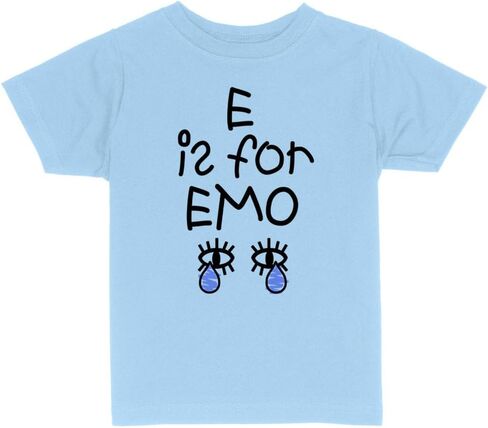 E is for Emo Toddler Kids T-Shirt in Saudi Arabia