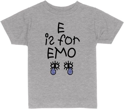 E is for Emo Toddler Kids T-Shirt in Saudi Arabia