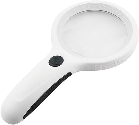 JSEIAJB Handheld LED with Cash Verification Lamp Rubber Handle Reading Magnifying Glass in Saudi Arabia