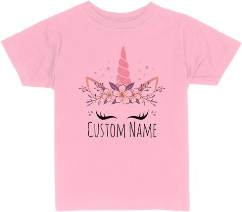 Unicorn Face Custom Name Personalized Toddler Kids T-Shirt in Saudi Arabia