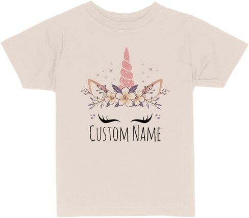 Unicorn Face Custom Name Personalized Toddler Kids T-Shirt in Saudi Arabia