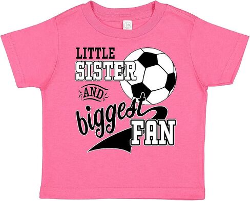 inktastic Little Sister and Biggest Fan- Soccer Player Toddler T-Shirt in Saudi Arabia