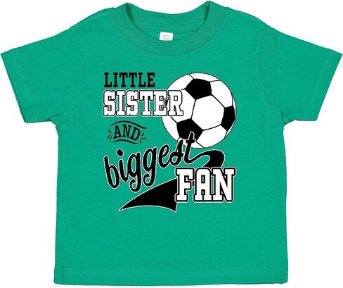 inktastic Little Sister and Biggest Fan- Soccer Player Toddler T-Shirt in Saudi Arabia