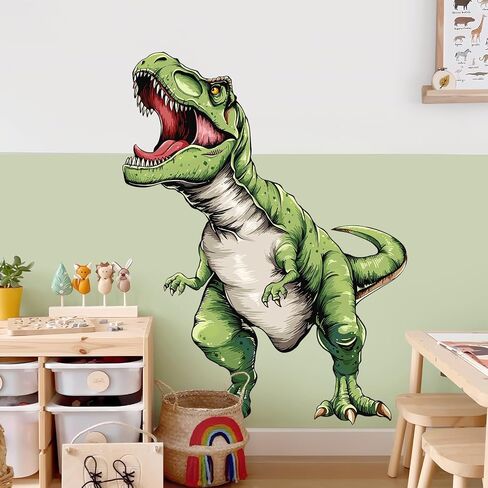 Tanlaby Large Dinosaur Wall Decals T-rex Wall Stickers Peel and Stick Decal for Baby Boys Kids Bedroom Nursery Playroom Decor（31.1×40.6in） in Kuwait