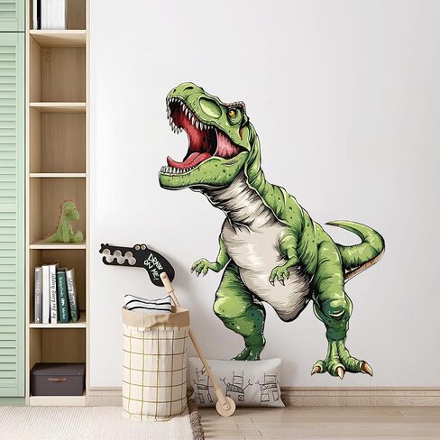 Tanlaby Large Dinosaur Wall Decals T-rex Wall Stickers Peel and Stick Decal for Baby Boys Kids Bedroom Nursery Playroom Decor（31.1×40.6in） in Kuwait
