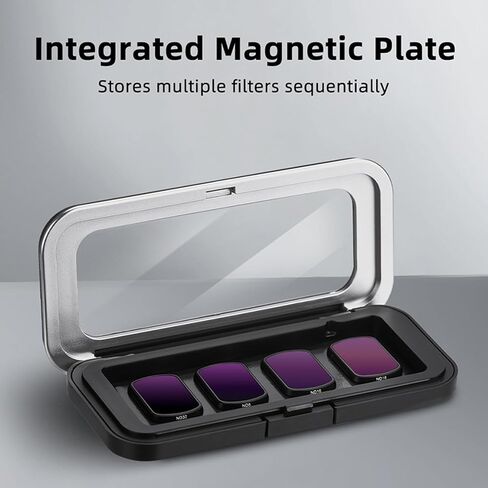 Magnetic Lens Filter Case for DJI Osmo Pocket 3, Large | Storing 6 Filters Dustproof & Water-Resistant Clear Cover Camera Lens Filter Storage Bag for ND UV CPL Filter Organizer in Saudi Arabia
