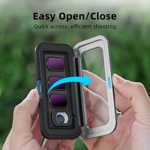 Magnetic Lens Filter Case for DJI Osmo Pocket 3, Large | Storing 6 Filters Dustproof & Water-Resistant Clear Cover Camera Lens Filter Storage Bag for ND UV CPL Filter Organizer in Saudi Arabia