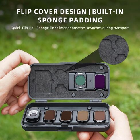 Pocket 3 Filter Case, Hard Shell Protective Cover for Pocket 3 Camera Lens Filter Organizer Storage Box in Saudi Arabia