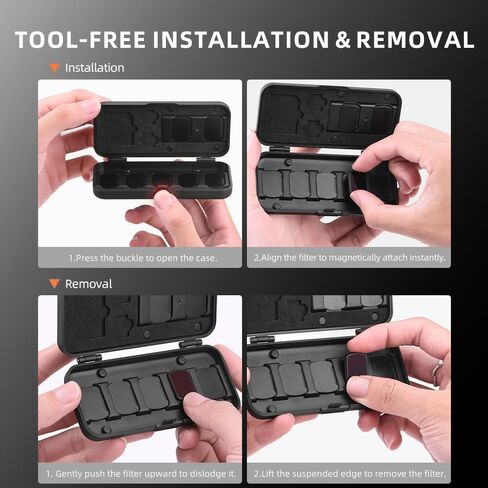 Pocket 3 Filter Case, Hard Shell Protective Cover for Pocket 3 Camera Lens Filter Organizer Storage Box in Saudi Arabia