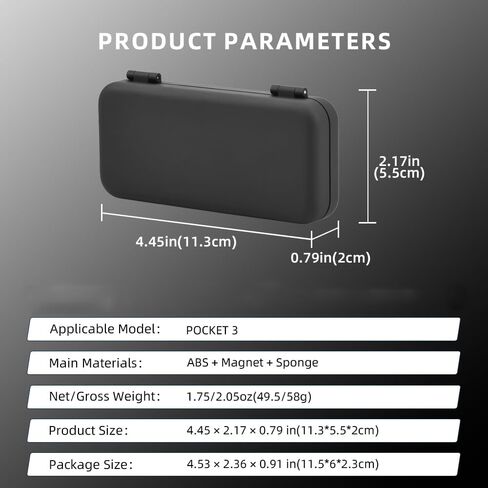Pocket 3 Filter Case, Hard Shell Protective Cover for Pocket 3 Camera Lens Filter Organizer Storage Box in Saudi Arabia