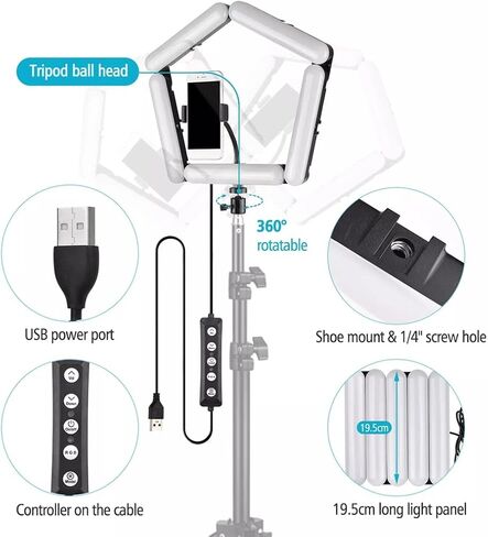 Foldable Splicing 5-Panel LED RGB Video Light Professional Photography Fill Light Set for Video Photography Lamp in Kuwait