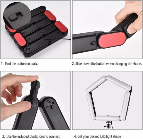 Foldable Splicing 5-Panel LED RGB Video Light Professional Photography Fill Light Set for Video Photography Lamp in Kuwait