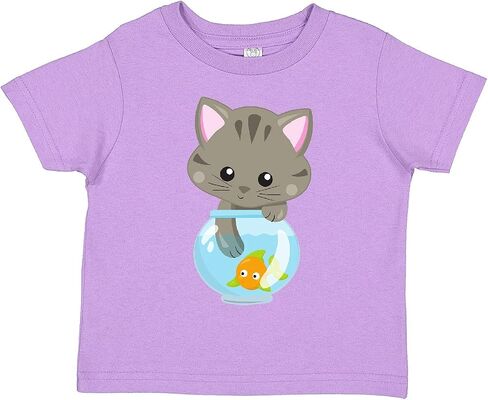 قميس لطيف inktastic و Little Cat و Kitty و Kitten و Fish Bowl Toddler in Kuwait