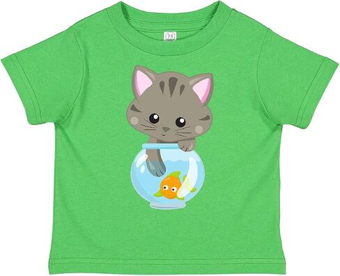 قميس لطيف inktastic و Little Cat و Kitty و Kitten و Fish Bowl Toddler in Kuwait