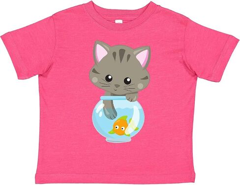 قميس لطيف inktastic و Little Cat و Kitty و Kitten و Fish Bowl Toddler in Kuwait