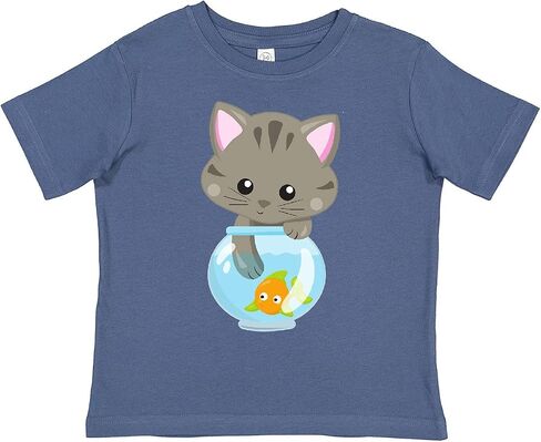 قميس لطيف inktastic و Little Cat و Kitty و Kitten و Fish Bowl Toddler in Kuwait
