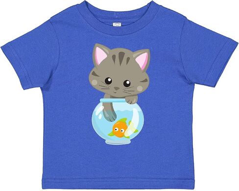 قميس لطيف inktastic و Little Cat و Kitty و Kitten و Fish Bowl Toddler in Kuwait