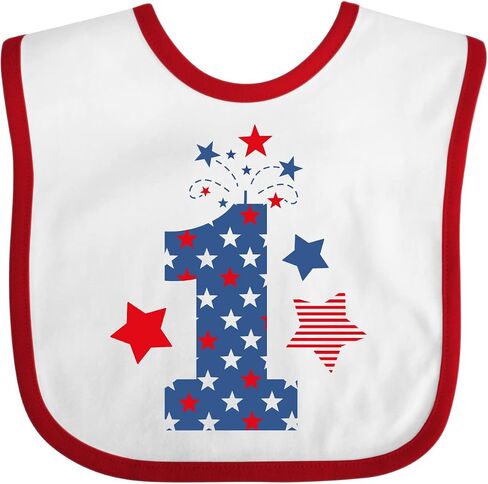 inktastic Firecracker 1st Birthday Baby Bib in Kuwait