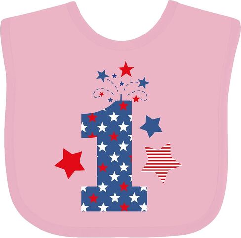 inktastic Firecracker 1st Birthday Baby Bib in Kuwait
