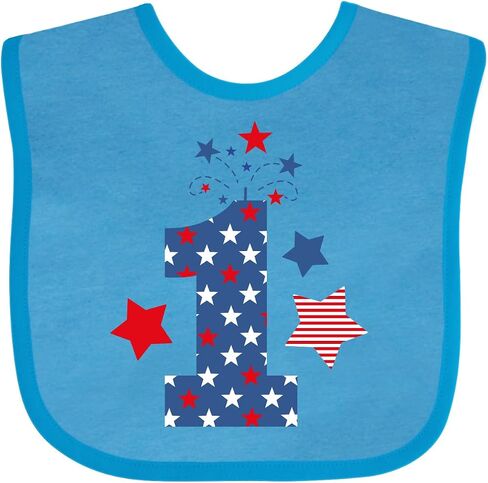 inktastic Firecracker 1st Birthday Baby Bib in Kuwait