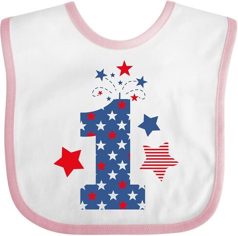 inktastic Firecracker 1st Birthday Baby Bib in Kuwait