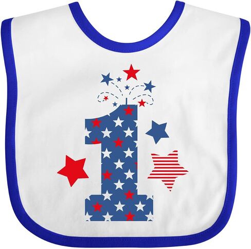 inktastic Firecracker 1st Birthday Baby Bib in Kuwait