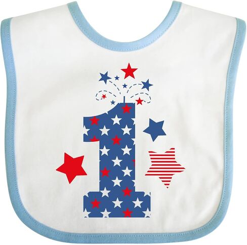inktastic Firecracker 1st Birthday Baby Bib in Kuwait