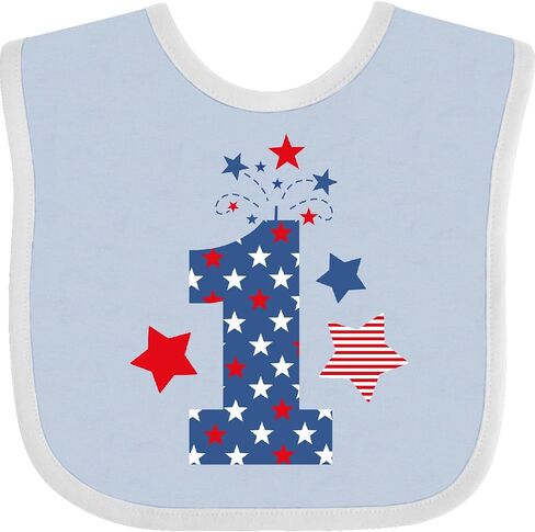 inktastic Firecracker 1st Birthday Baby Bib in Kuwait