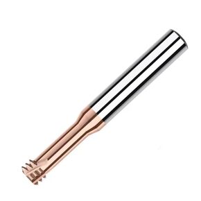 1PC DLC M1-M16 HRC65 TRINTINDATE THROWN MILLING CUTTER Three أسنان معالجة الألومنيوم مصانع خيوط سبيكة الصلب التنغستن (M2-0.4 ، عملية الألومنيوم DLC)