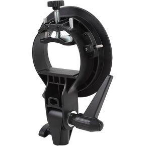 Gugxiom Speedlite Bracket for Bowens Mount Holder Fit for Godox AD100Pro AD200Pro V860III V1 Speedlite Flash Bracket, S Type, with Universal Connector, Adjustable Angle