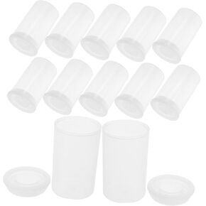 POPETPOP Film Reel Storage Containers 200pcs Plastic Film Canister Holder with Caps Leakproof Design Small Accessories Storage Coin Holder
